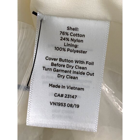 Talbots Aberdeen Women's Plus Size Blazer Jacket 18W White 7366 NWT $179 Pockets - Picture 10 of 10